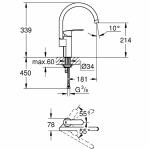 GROHE Wave Cosmopolitan Mətbəx Kranı 23225000