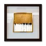NONAME Tablo Center Taxta Çərçivə Şüşə qızıl Tablo 42x42 cm