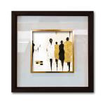 NONAME Tablo Center Taxta Çərçivə Şüşə qızıl Tablo 42x42 cm R