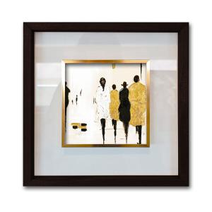 NONAME Tablo Center Taxta Çərçivə Şüşə qızıl Tablo 42x42 cm R