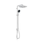 GROHE Vitalio Comfort 250 Kare Kvadrat Duş Sistemi