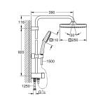 GROHE Vitalio Comfort 250 Kare Kvadrat Duş Sistemi