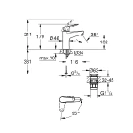 GROHE Swift Medium hamam kranı