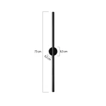 MODELIGHT LED-lı divar lampası, qara
