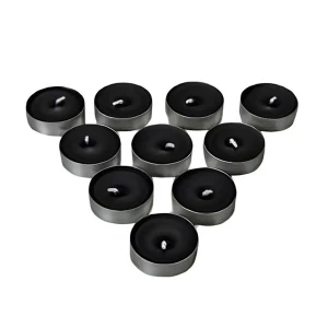 MUMSAN 10 ədəd qara tealight / kiçik şam