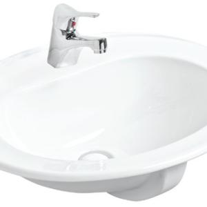 GÜRAL bütöv 44×58 oval masaüstü əl yuyan