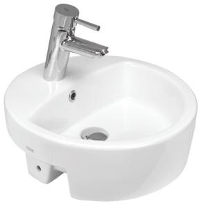 GÜRAL bütöv 46×47 oval yarım ankastr əl yuyan