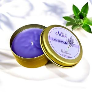 Glow Heaven lavanda ətirli metal qabda şam